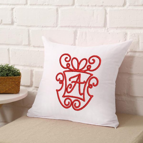 Monogram Christmas Present Font Embroidery Design Online