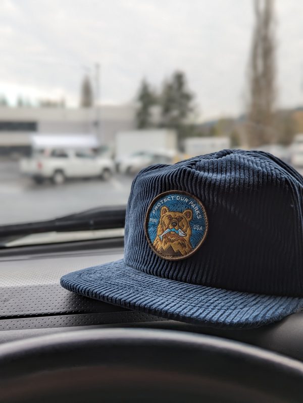 Protect Our Parks Bear Corduroy Cap For Sale - Image 2
