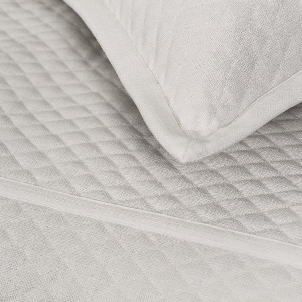 Faux Flax Coverlet Set - Ivory on Sale - Image 4